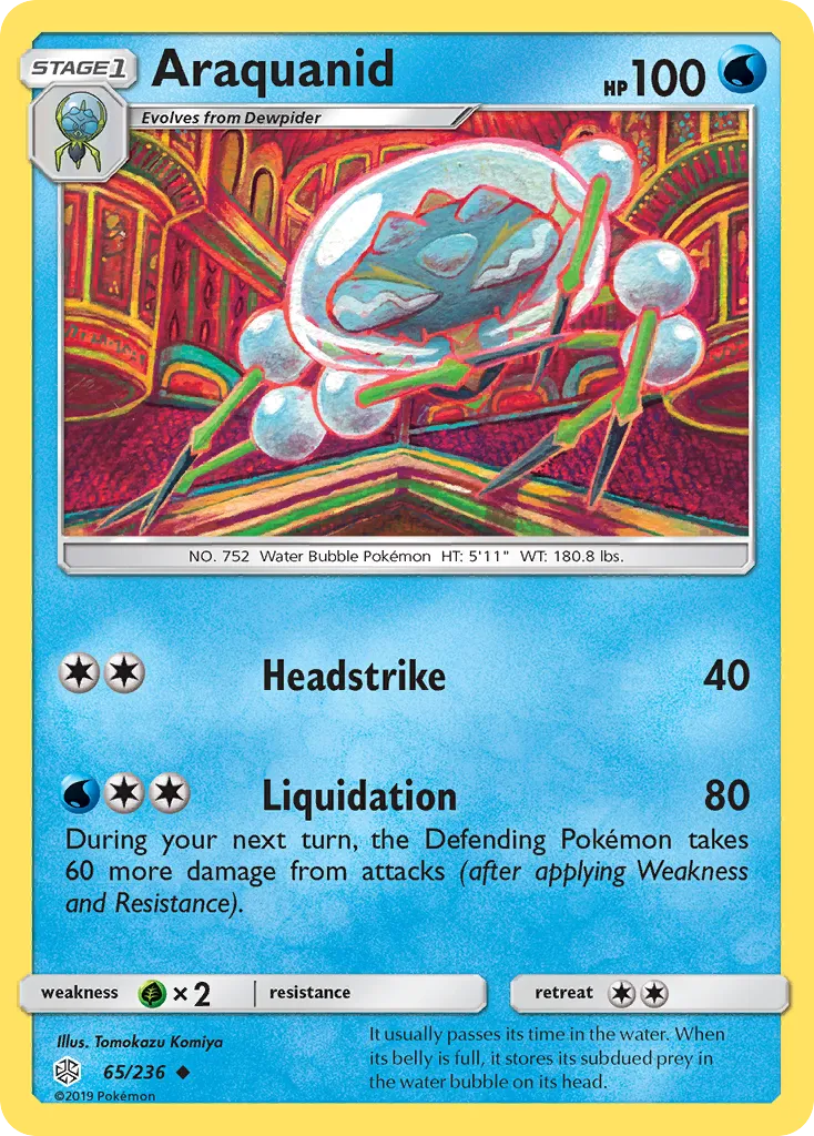 2019 Cosmic Eclipse Araquanid Uncommon #065/236 Uncommon card image