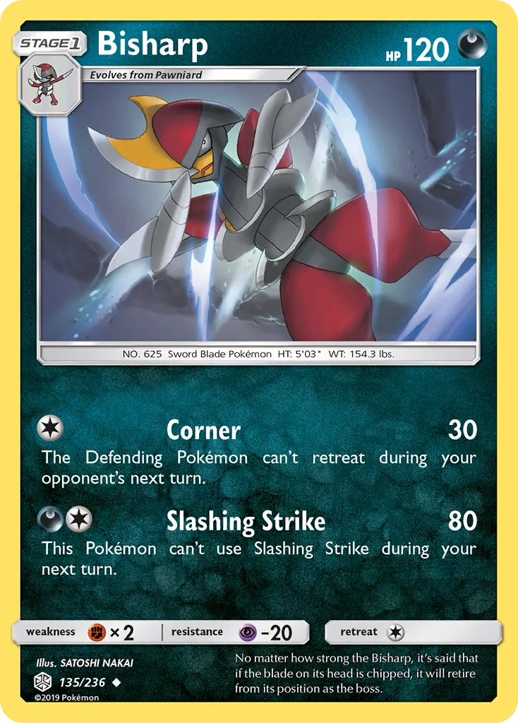 2019 Cosmic Eclipse Bisharp Uncommon #135/236 Uncommon card image