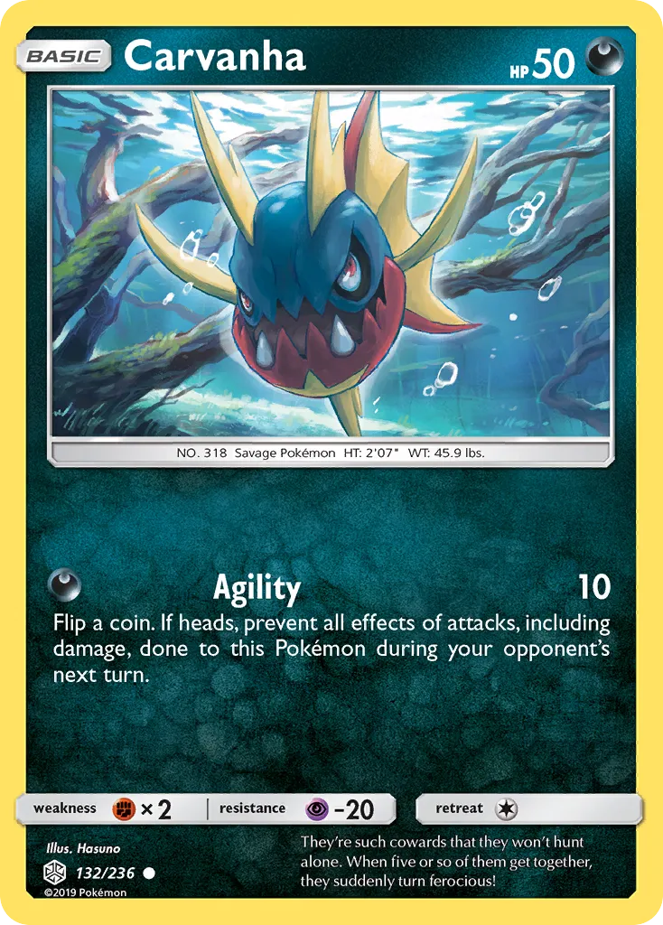 2019 Cosmic Eclipse Carvanha Common #132/236 Common card image