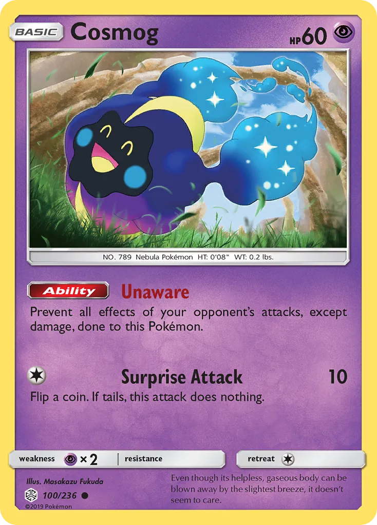 2019 Cosmic Eclipse Cosmog Common #099/236 Common card image