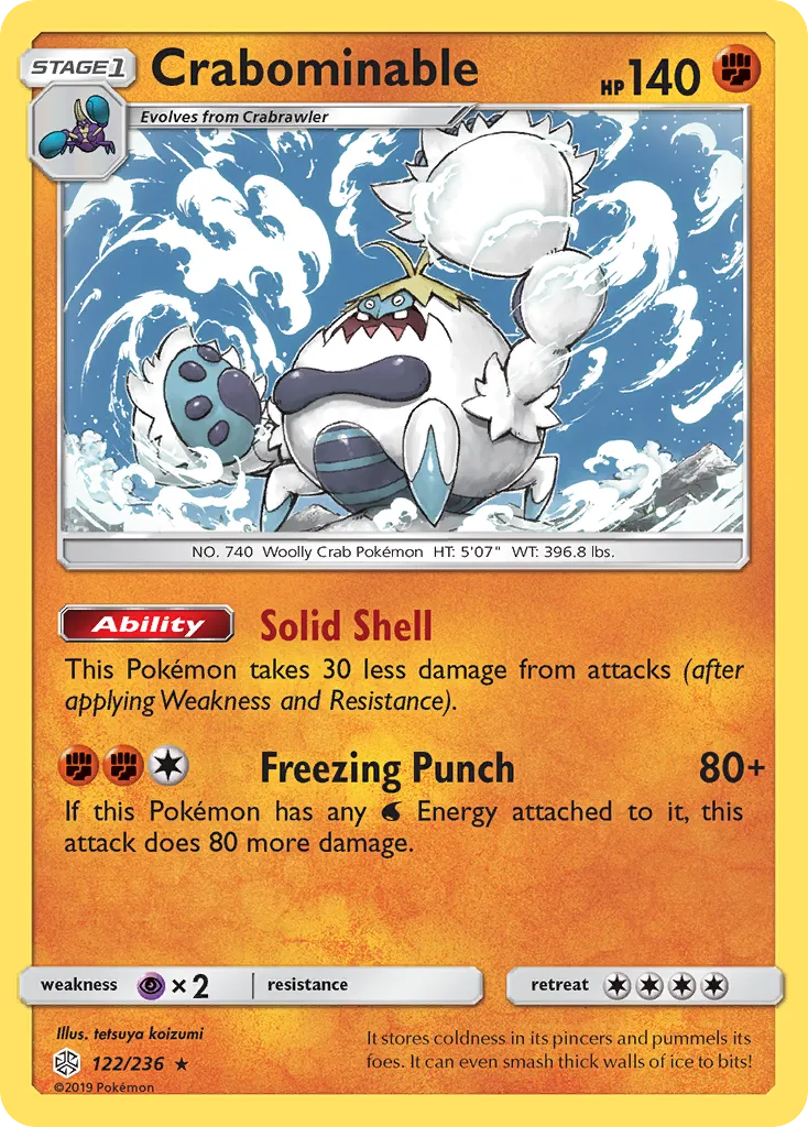 2019 Cosmic Eclipse Crabominable Rare #122/236 Rare card image