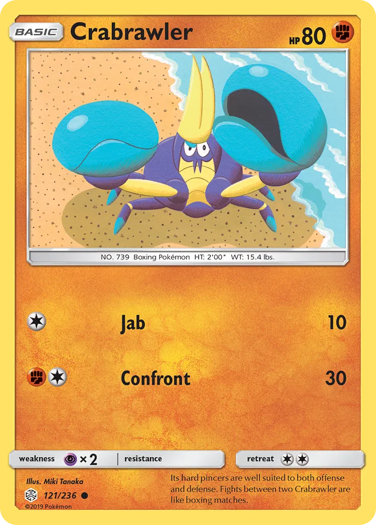 2019 Cosmic Eclipse Crabrawler Common #121/236 Common card image