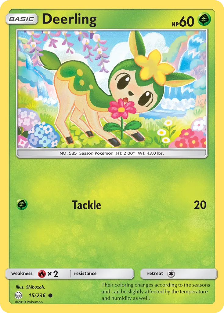2019 Cosmic Eclipse Deerling Common #015/236 Common card image