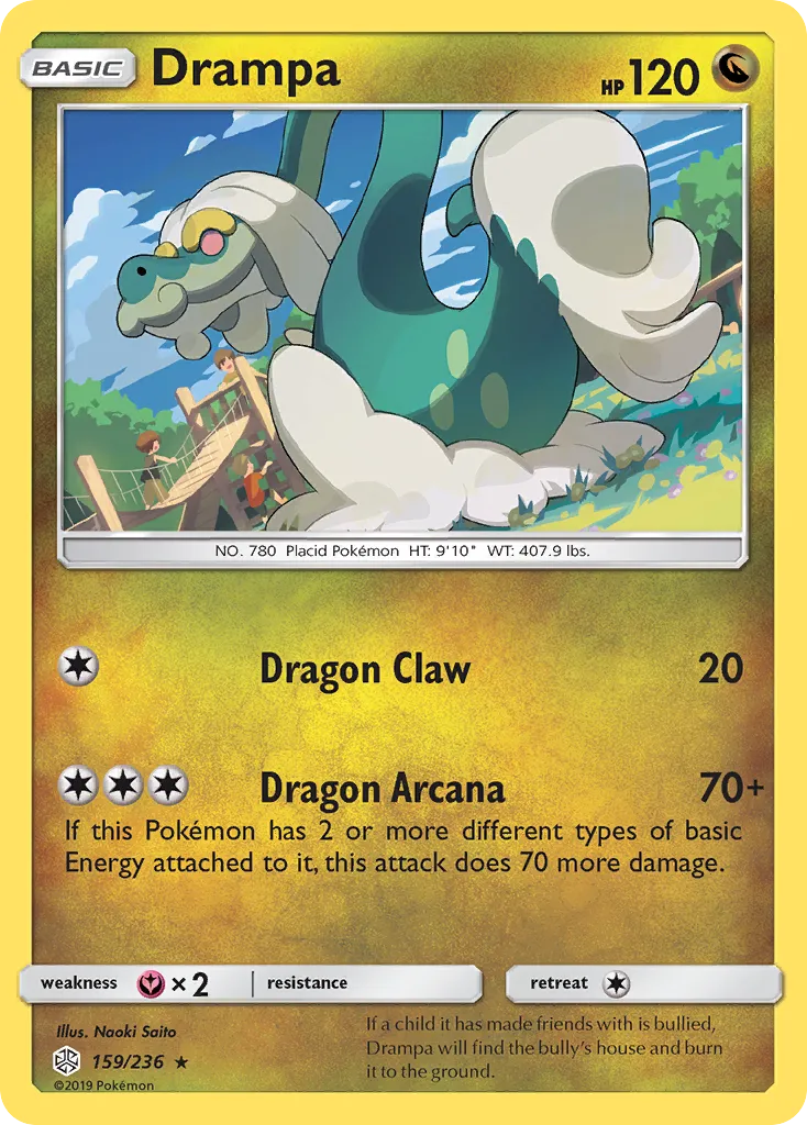 2019 Cosmic Eclipse Drampa #159/236 Rare card image