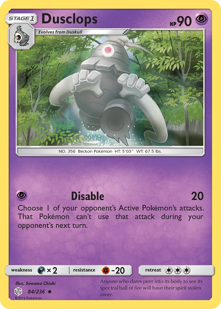2019 Cosmic Eclipse Dusclops Uncommon #084/236 Uncommon card image