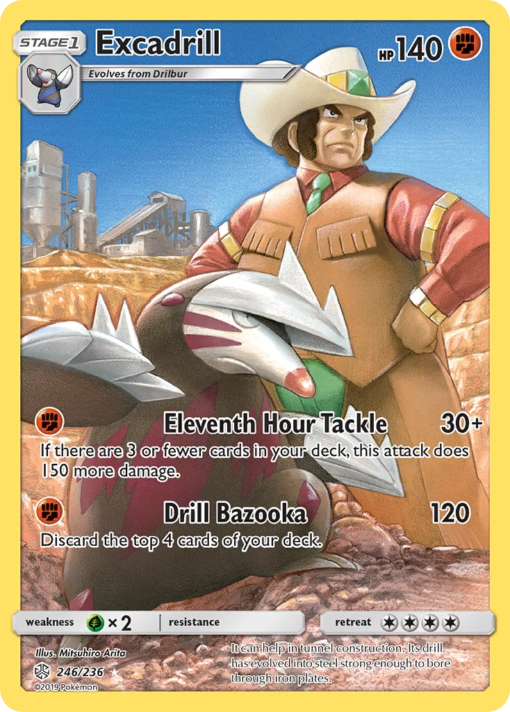 2019 Cosmic Eclipse Excadrill #246/236 Rare Secret card image
