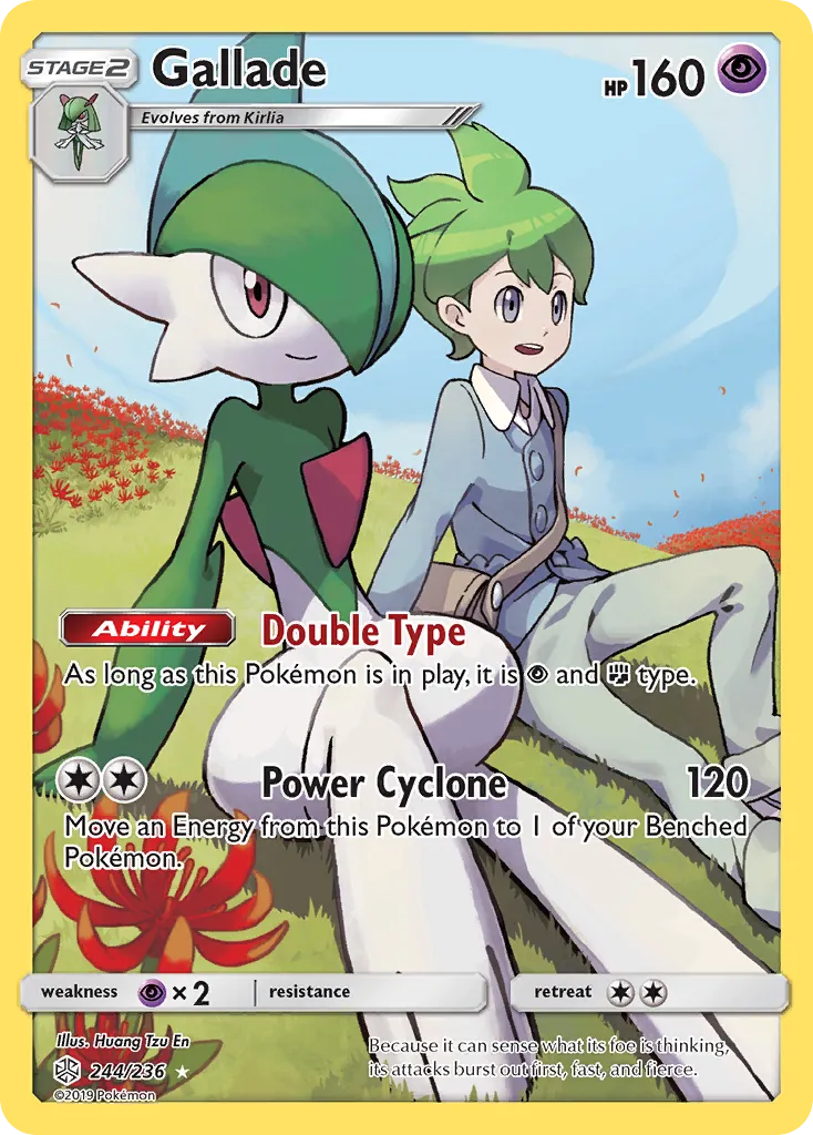 2019 Cosmic Eclipse Gallade #244/236 Rare Secret card image