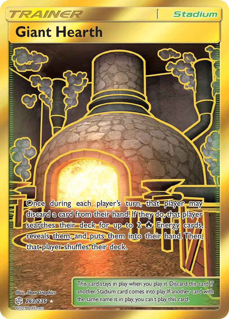 2019 Cosmic Eclipse Giant Hearth Rare Secret #263/236 Rare Secret card image