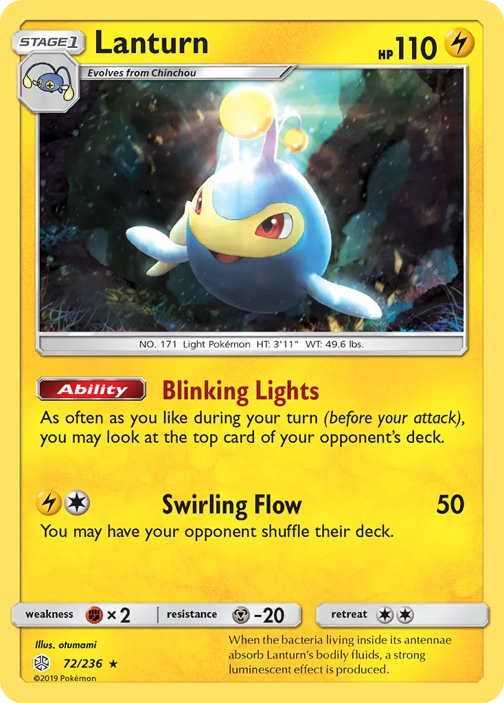 2019 Cosmic Eclipse Lanturn Rare #072/236 Rare card image
