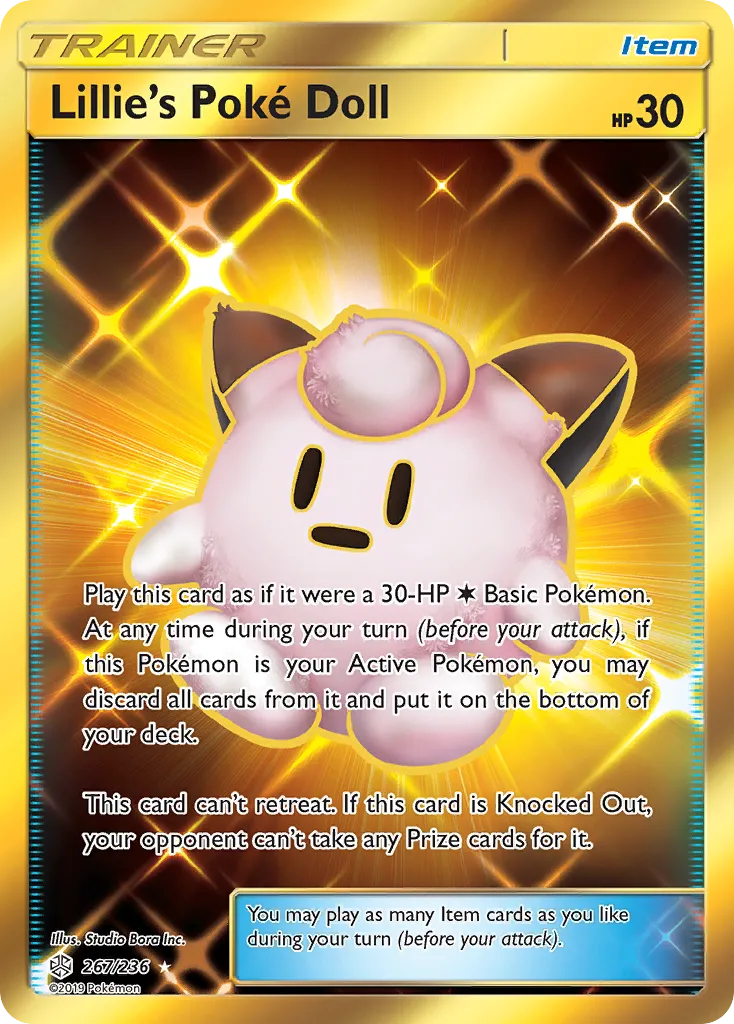 2019 Cosmic Eclipse Lillie's Poké Doll Uncommon #197/236 Uncommon card image