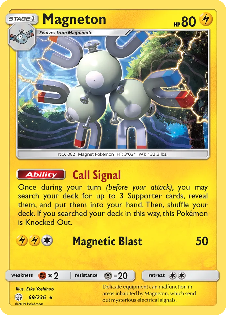 2019 Cosmic Eclipse Magneton Rare Holo #069/236 Rare Holo card image