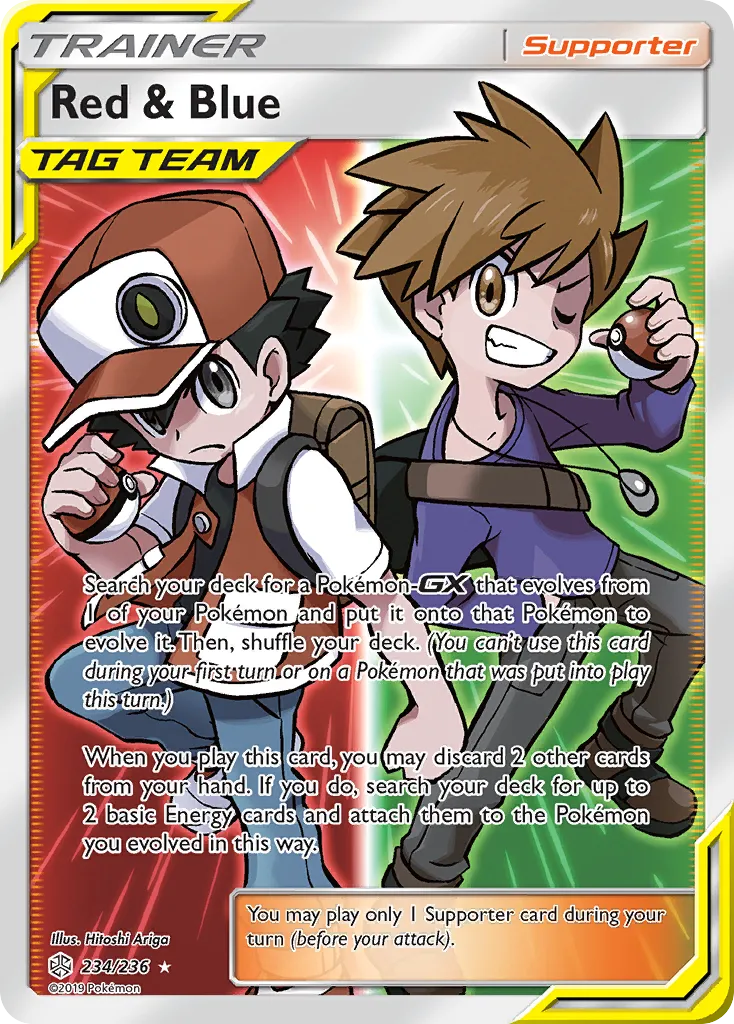 2019 Cosmic Eclipse Red & Blue #234/236 Rare Ultra card image
