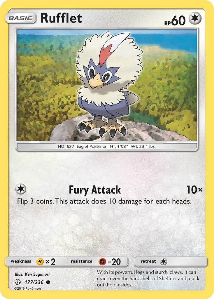 2019 Cosmic Eclipse Rufflet Common #177/236 Common card image