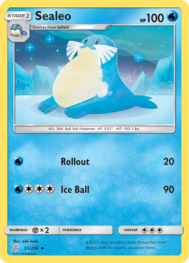 2019 Cosmic Eclipse Sealeo Uncommon #051/236 Uncommon card image