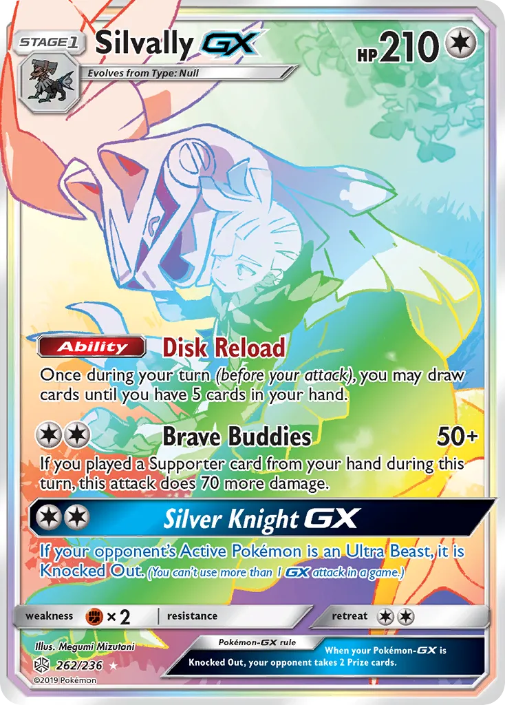 2019 Cosmic Eclipse Silvally-GX #227/236 Rare Ultra card image