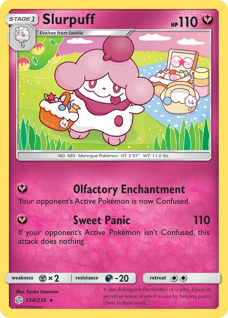 2019 Cosmic Eclipse Slurpuff Rare #154/236 Rare card image