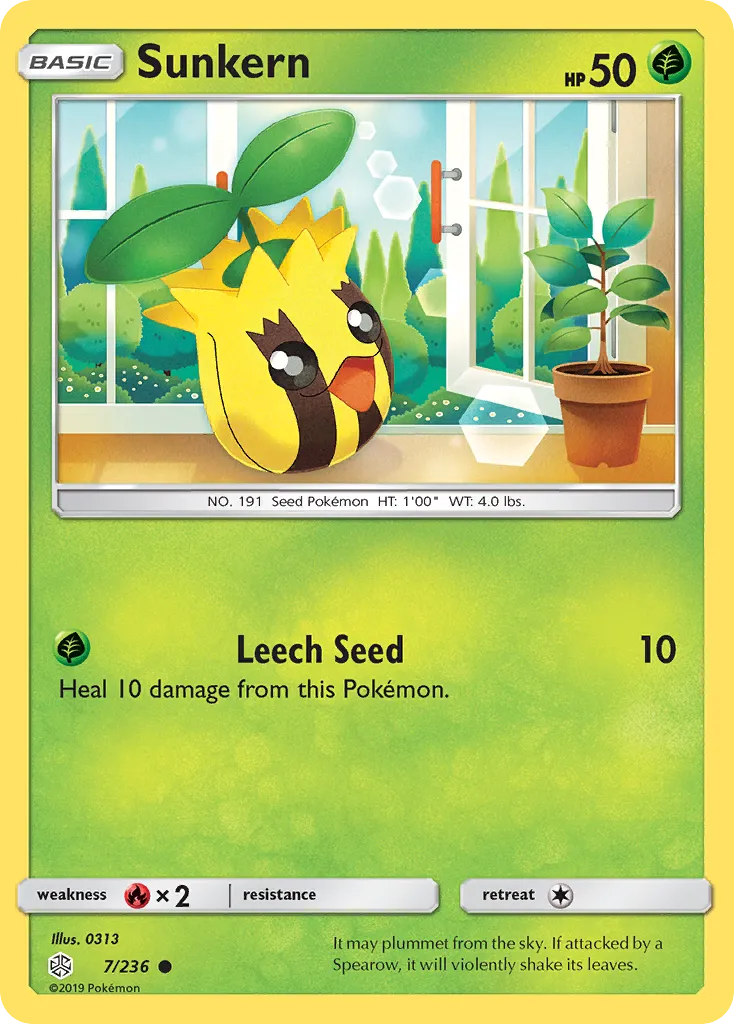 2019 Cosmic Eclipse Sunkern Common #007/236 Common card image