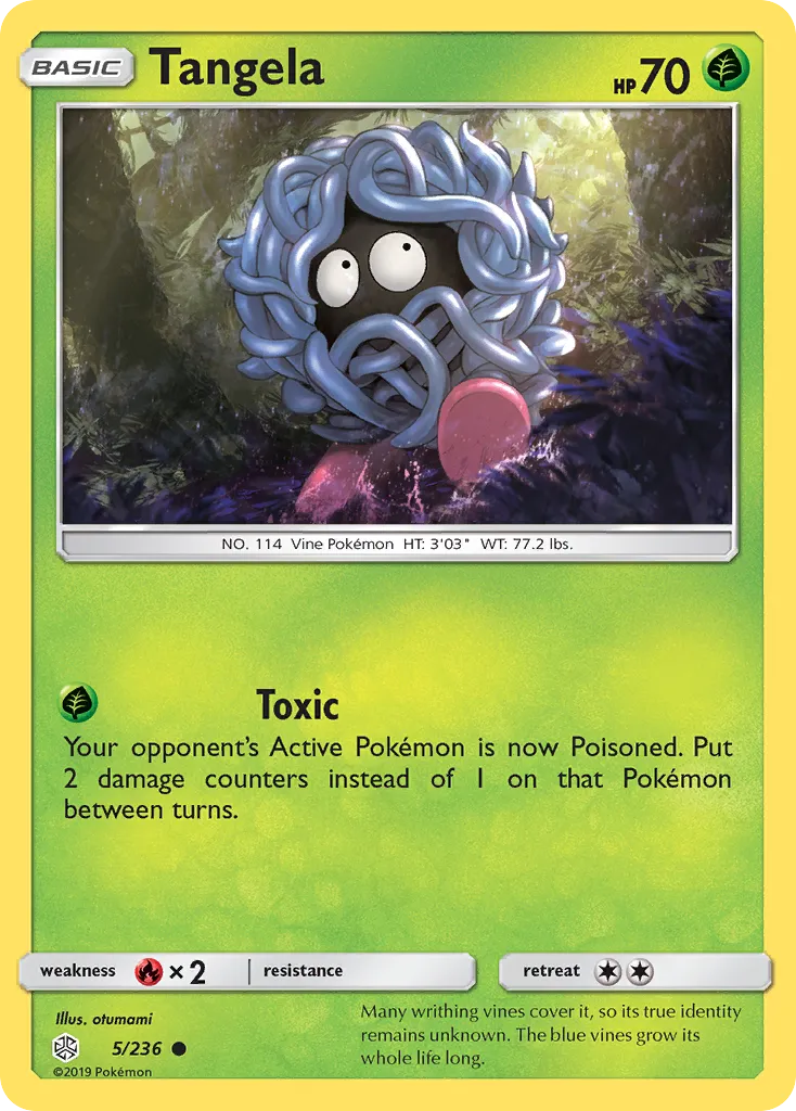 2019 Cosmic Eclipse Tangela Common #005/236 Common card image