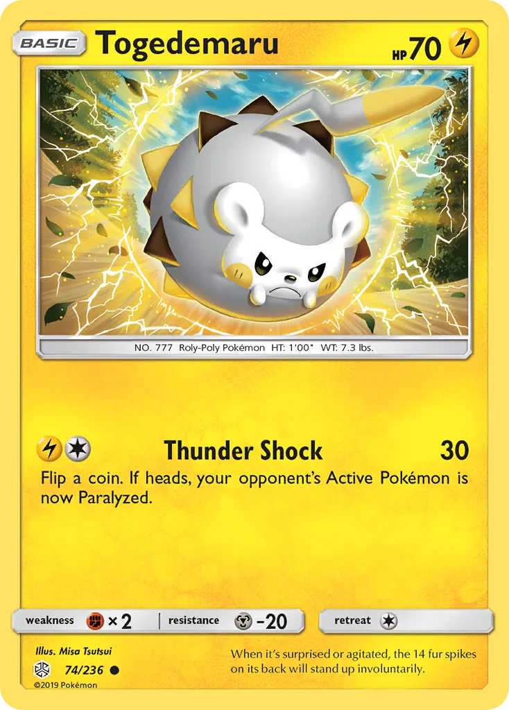2019 Cosmic Eclipse Togedemaru #074/236 Common card image