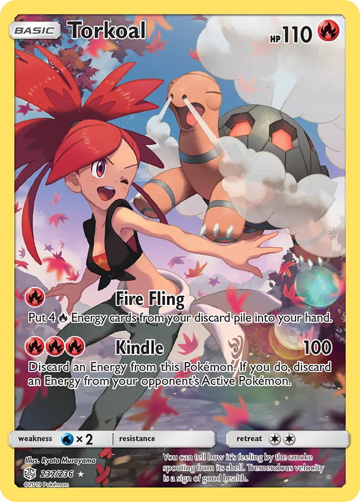 2019 Cosmic Eclipse Torkoal #237/236 Rare Secret card image