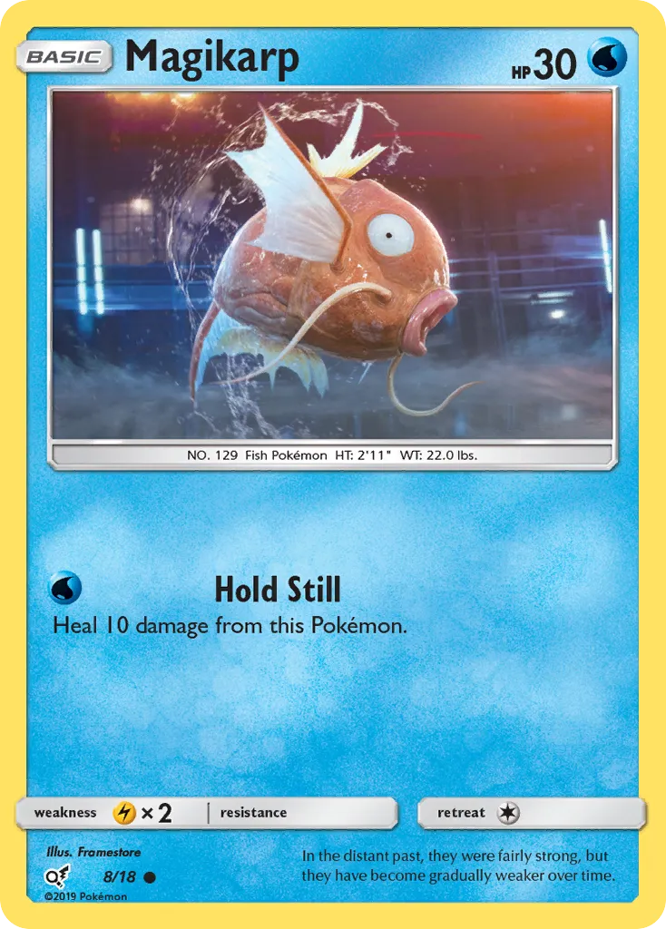 2019 Detective Pikachu Magikarp Common #08/18 Common card image
