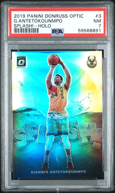 2019 Donruss Optic Giannis Antetokounmpo Splash! #3 card image