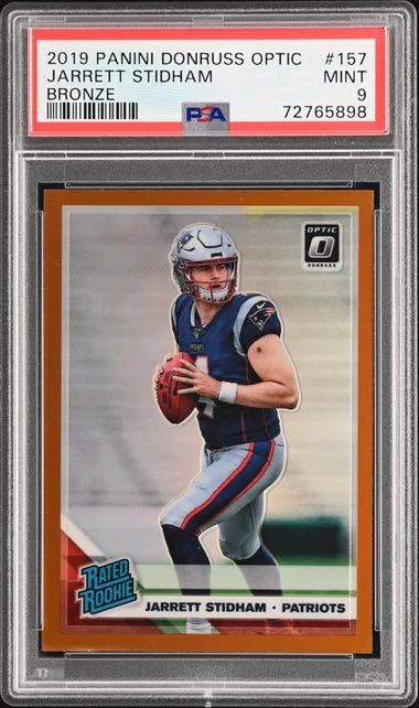 2019 Donruss Optic Jarrett Stidham Bronze #157 card image