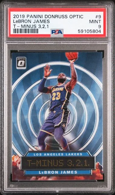 2019 Donruss Optic LeBron James T-Minus 3,2,1 #9 card image