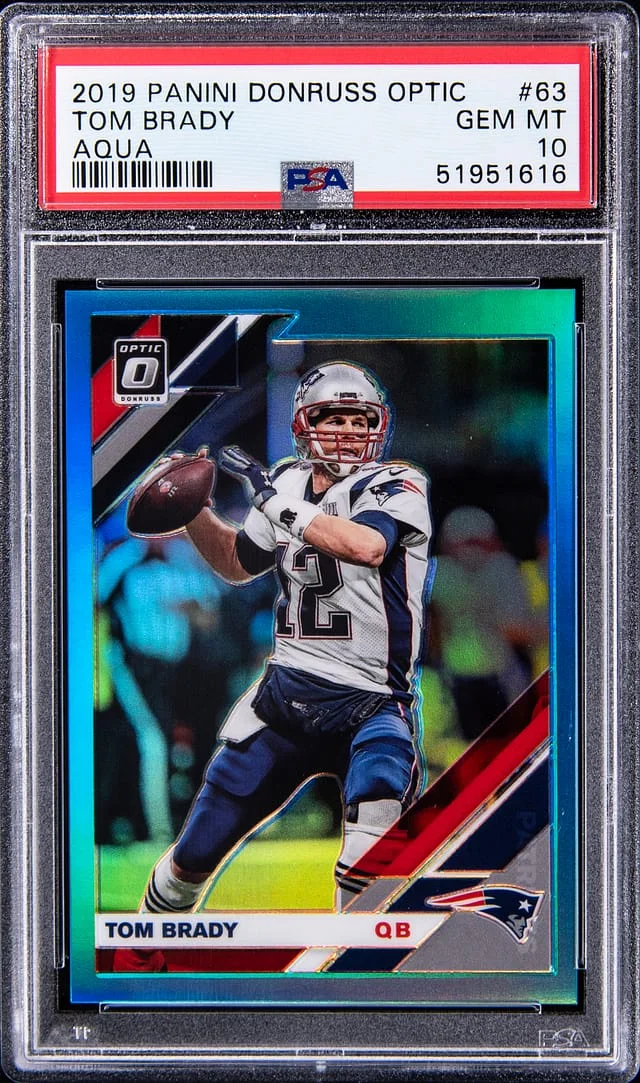 2019 Donruss Optic Tom Brady Aqua #63 card image
