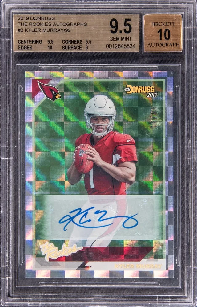 2019 Donruss The Rookies Kyler Murray Autograph #2 card image