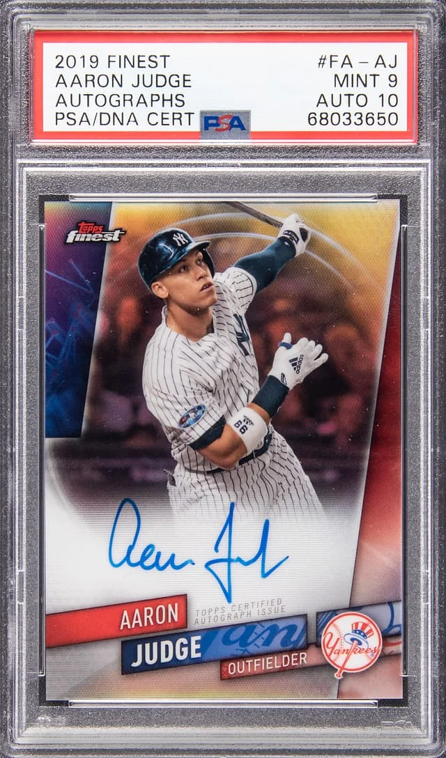 2019 Finest Aaron Judge #FA-AJ card image