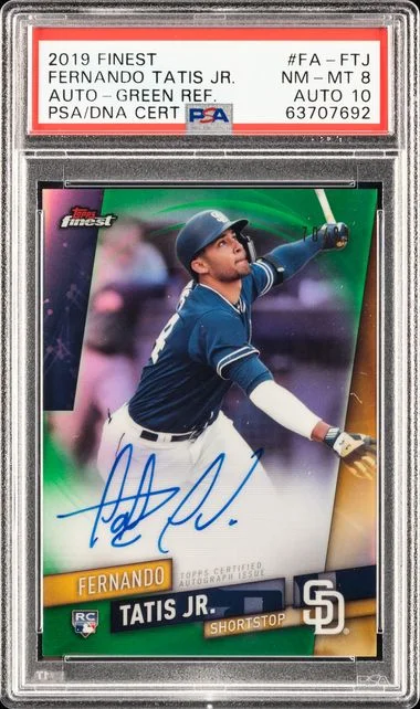 2019 Finest Fernando Tatis Jr. Autographs Green Refractor #CA-FTJ card image
