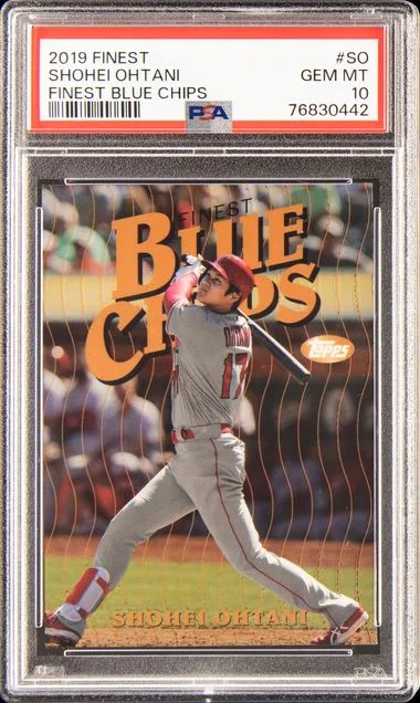2019 Finest Finest Blue Chips So Shohei Ohtani #no-number card image