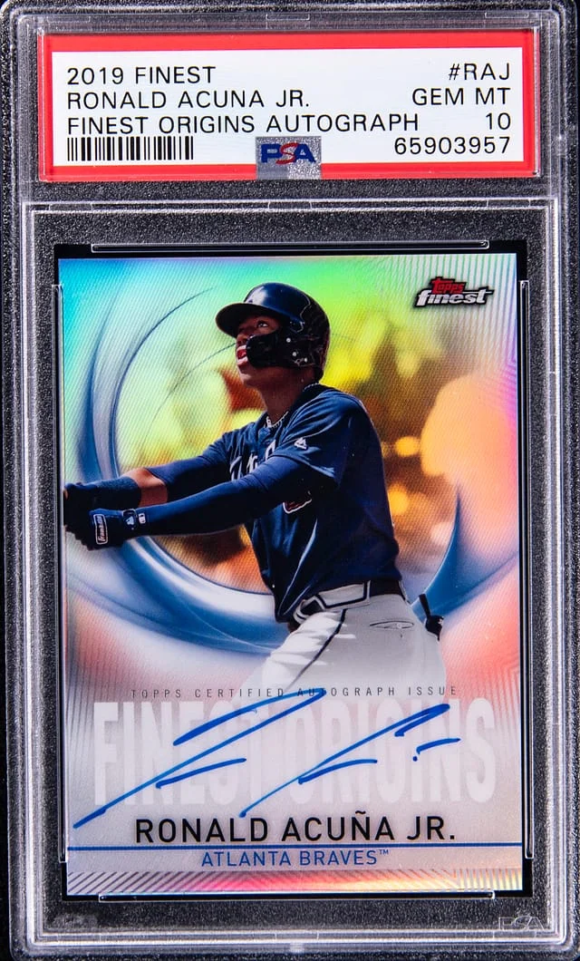 2019 Finest Ronald Acuna Jr. Finest Origins Autograph #RAJ card image