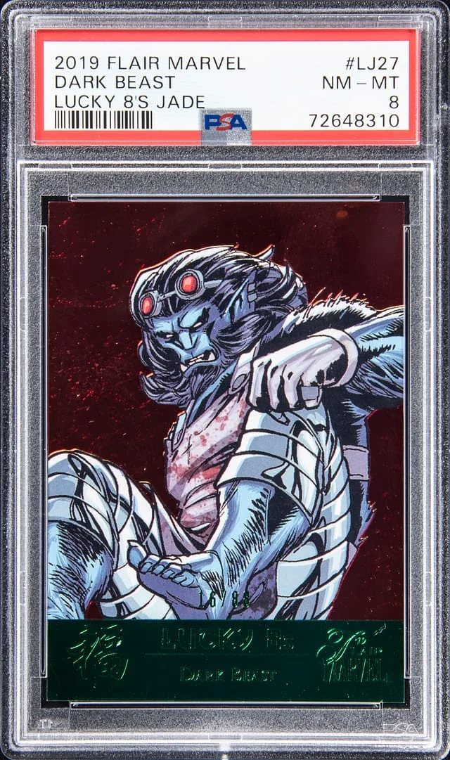 2019 Flair Dark Beast Marvel Lucky 8's Jade #LJ-27 card image