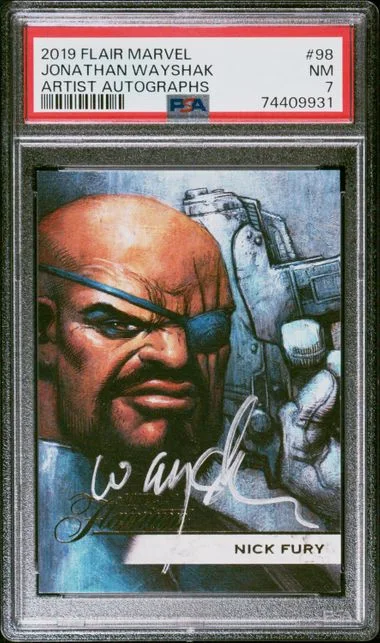 2019 Flair Jonathan Wayshak Marvel Artist Autographs #98 card image