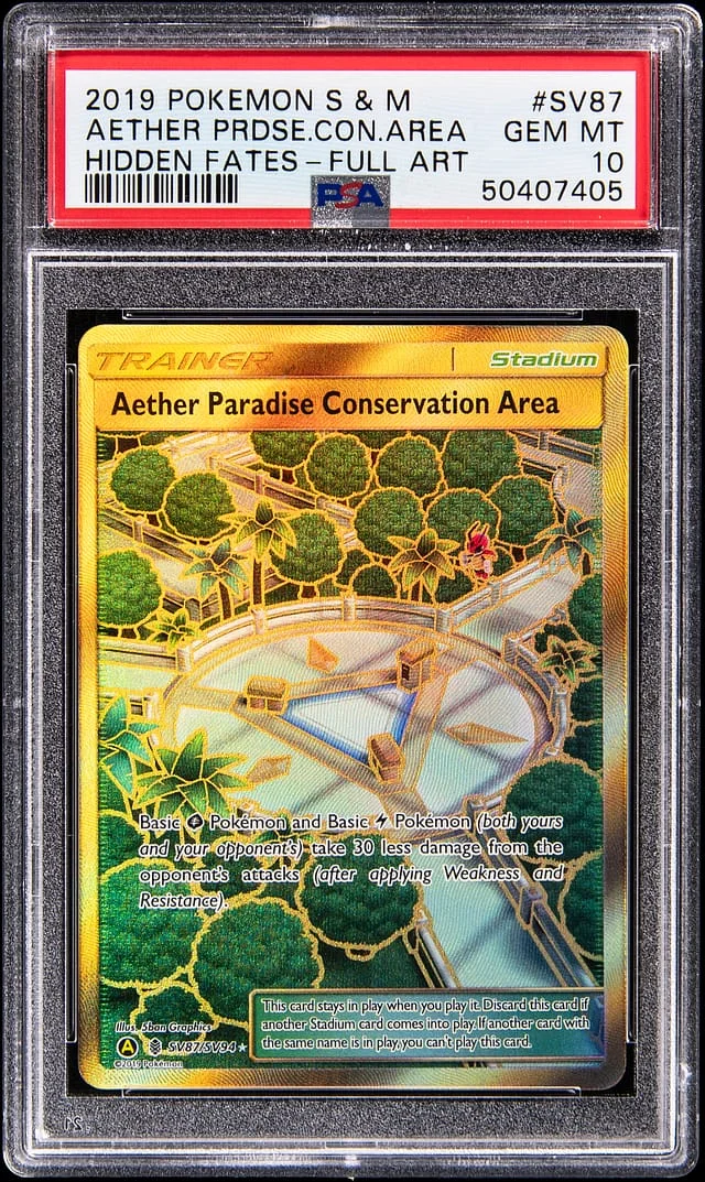 2019 Hidden Fates Aether Paradise Conservation Area #SV87 Unlisted card image