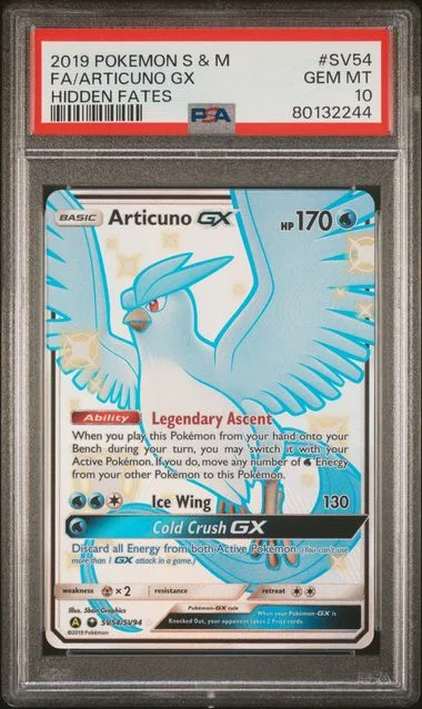 2019 Hidden Fates Articuno GX #SV54 Unlisted card image