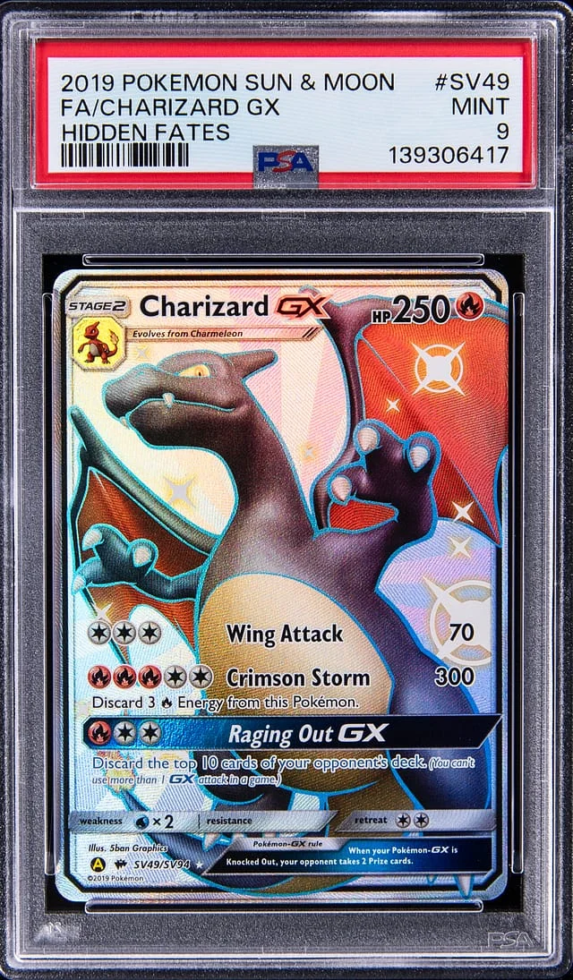 2019 Hidden Fates Charizard GX #SV49 Unlisted card image