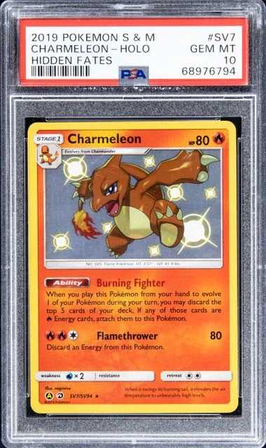 2019 Hidden Fates Charmeleon #SV7 Unlisted card image