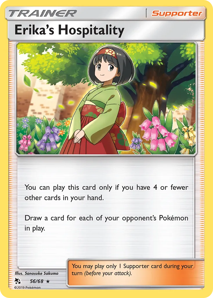 2019 Hidden Fates Erika's Hospitality Rare #56/68 Rare card image