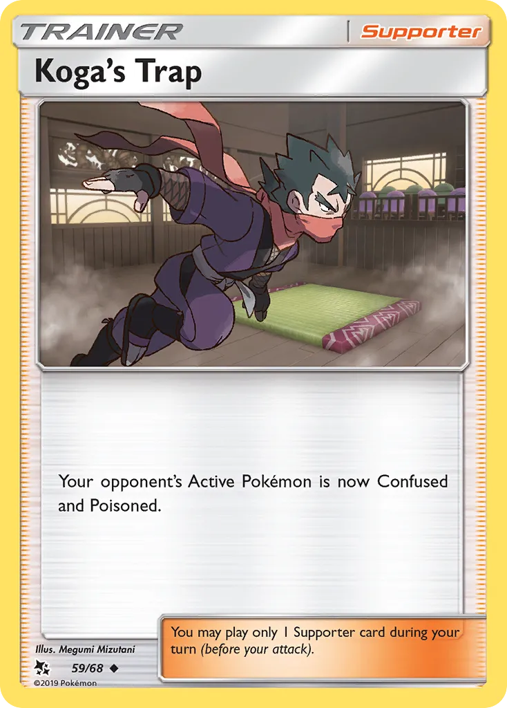 2019 Hidden Fates Koga's Trap Uncommon #59/68 Uncommon card image