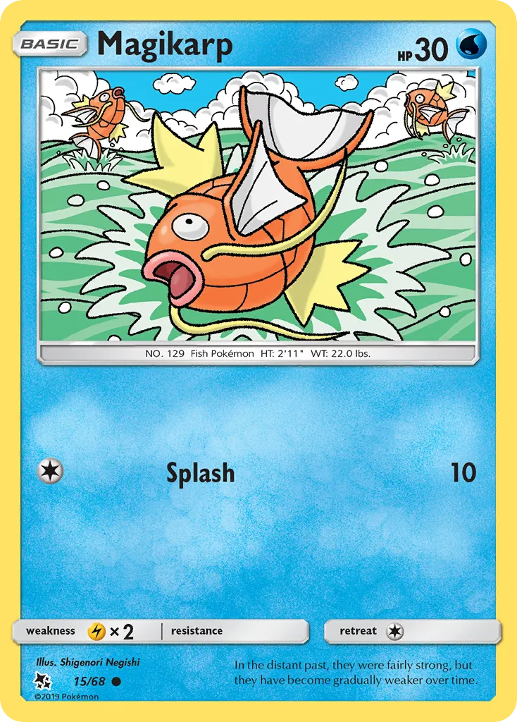 2019 Hidden Fates Magikarp Common #15/68 Common card image