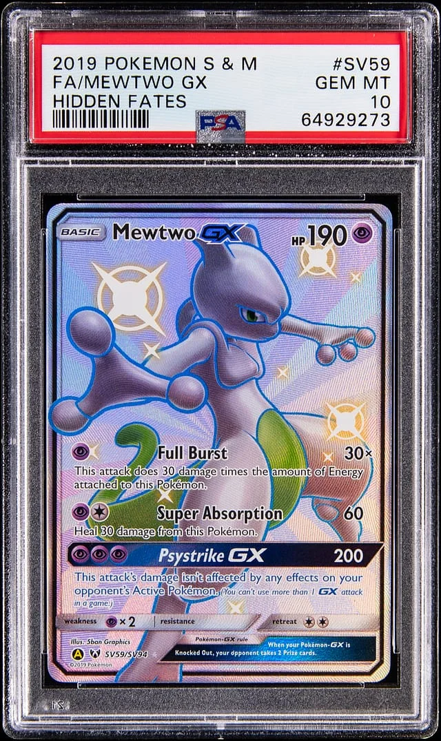 2019 Hidden Fates Mewtwo GX #SV59 Unlisted card image