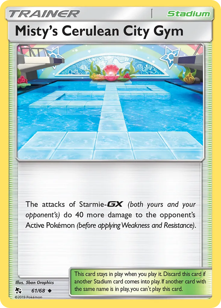 2019 Hidden Fates Misty's Cerulean City Gym Uncommon #61/68 Uncommon card image