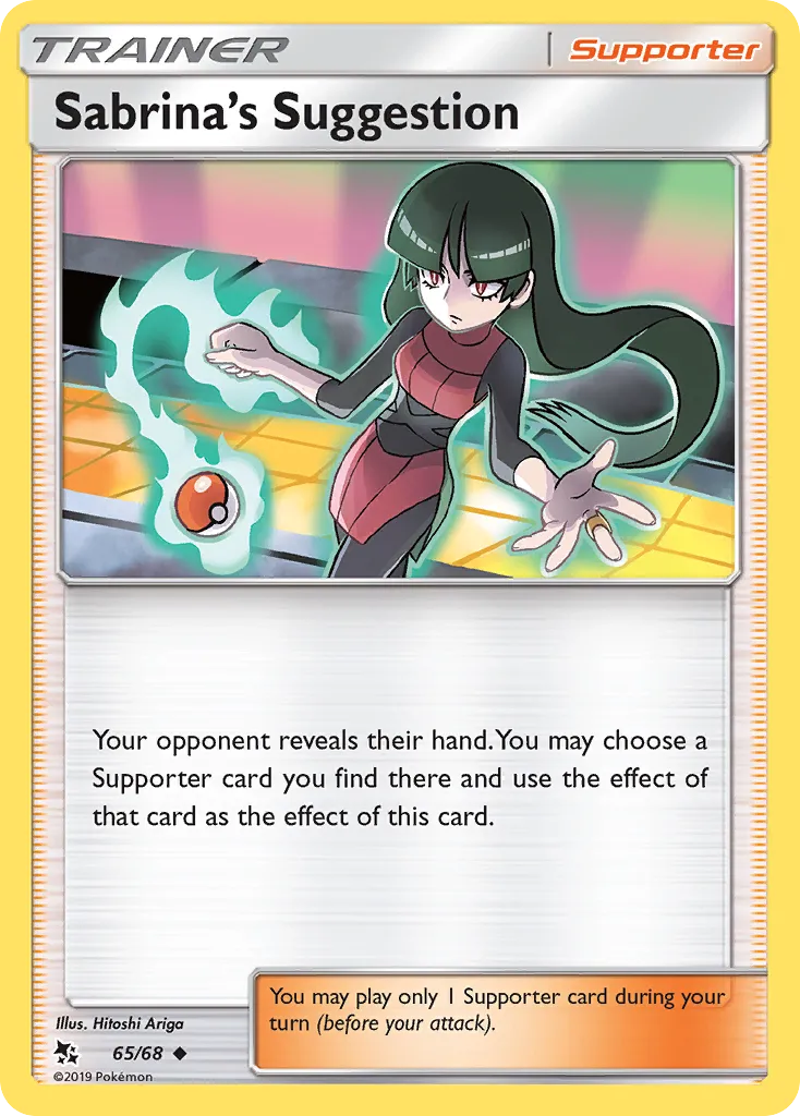 2019 Hidden Fates Sabrina's Suggestion Uncommon #65/68 Uncommon card image