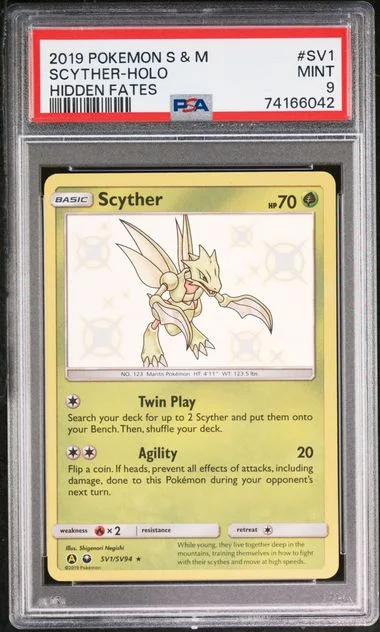 2019 Hidden Fates Scyther #SV1 Unlisted card image