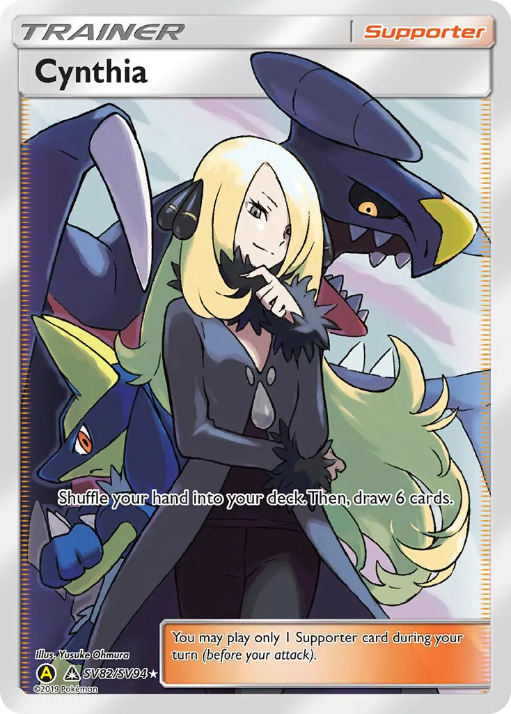 2019 Hidden Fates Shiny Vault Cynthia Rare Ultra #SV82 Rare Ultra card image