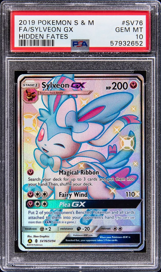 2019 Hidden Fates Sylveon GX #SV76 Unlisted card image