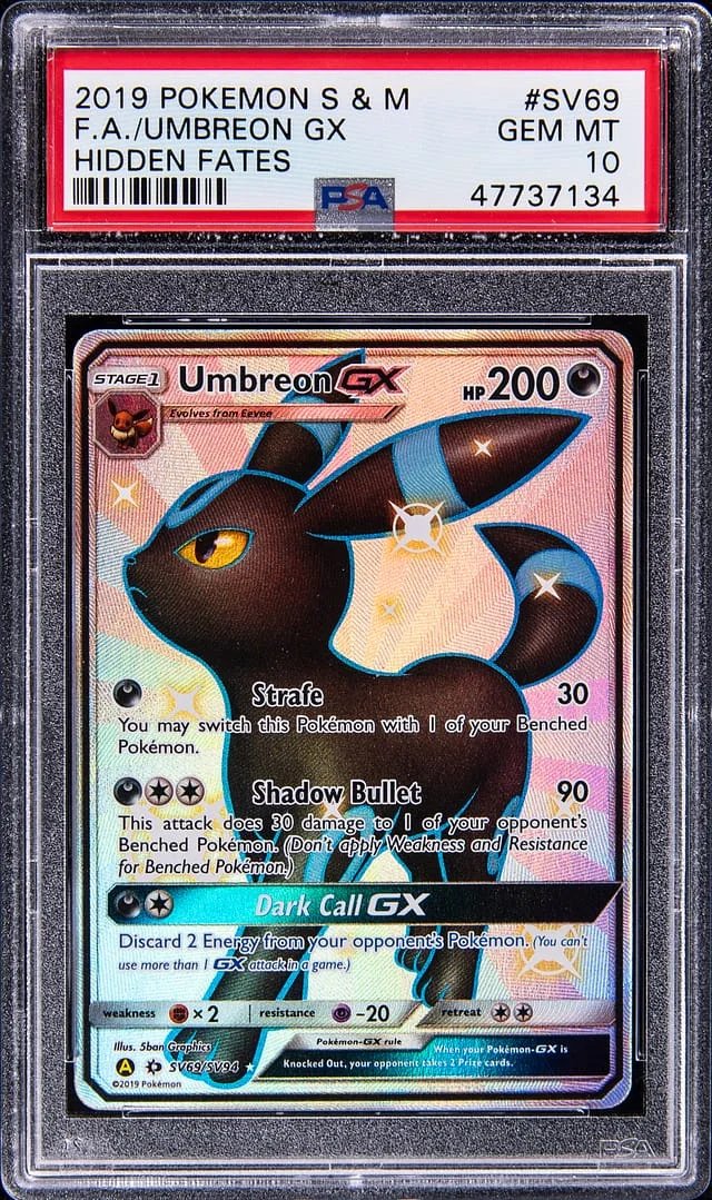 2019 Hidden Fates Umbreon GX #SV69 Unlisted card image